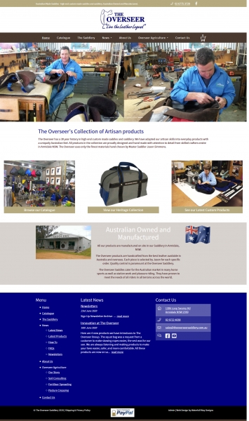 The Overseer Saddlery website