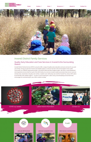 Inverell District Family Services website