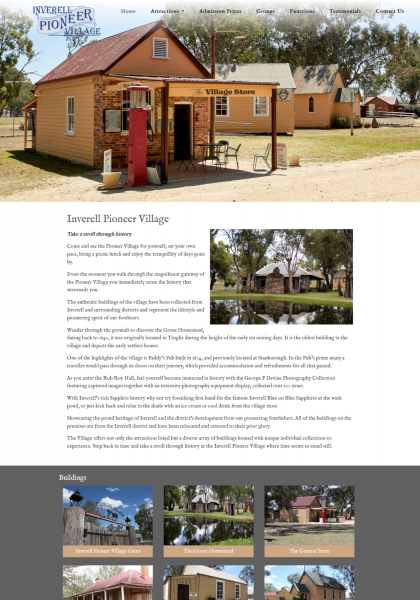 Inverell Pioneer Village website