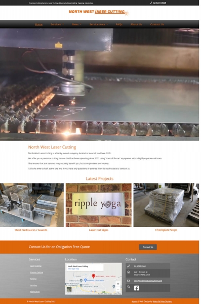 North West Laser Cutting website