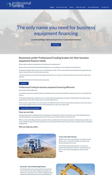 Professional Funding website
