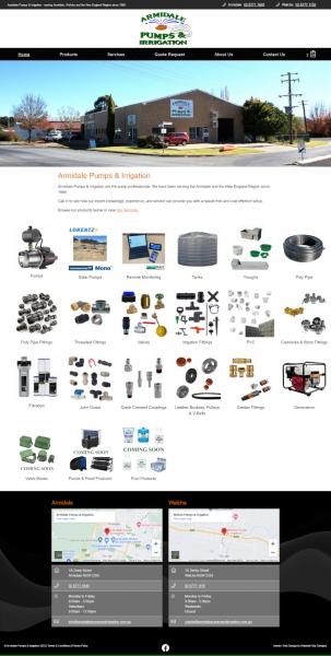 Armidale Pumps & Irrigation website