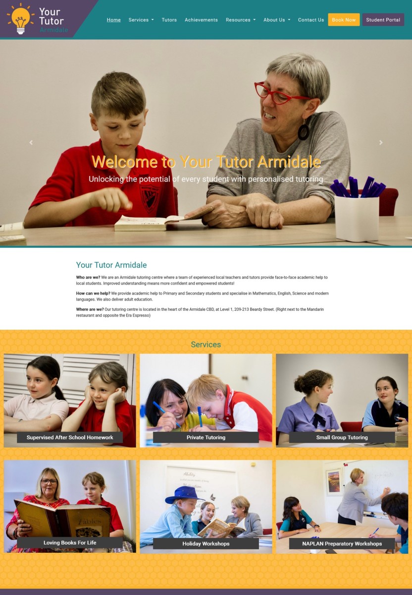 Your Tutor Armidale website