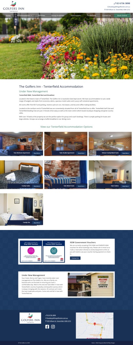 The Golfers Inn website