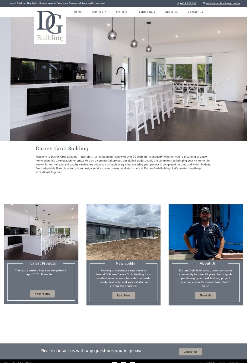 Darren Grob Building website