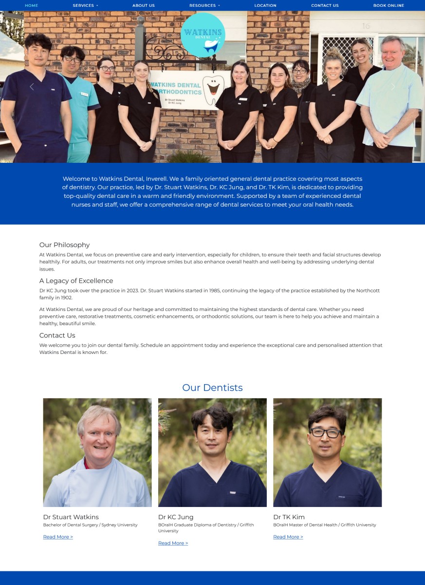 Watkins Dental Surgery website