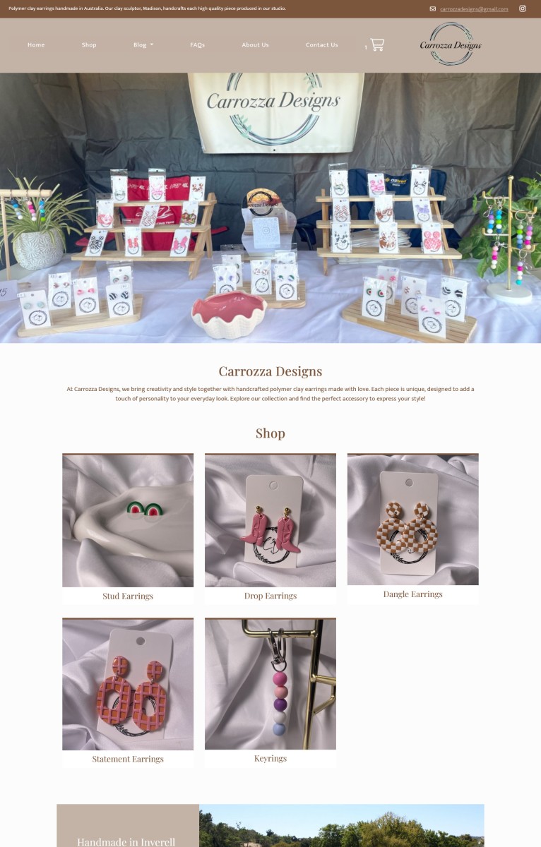 Carrozza Designs website