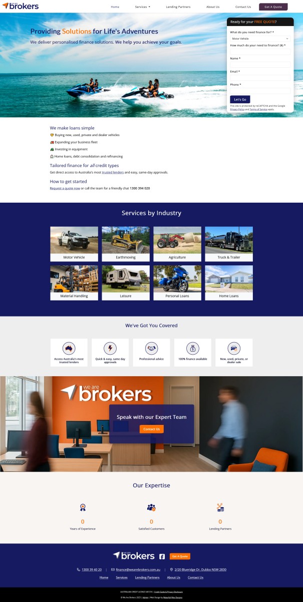 We Are Brokers website