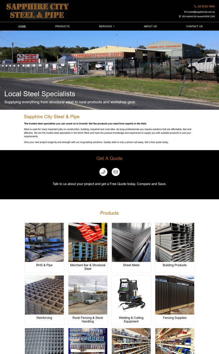 Sapphire City Steel & Pipe website